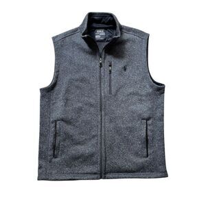 Polo Ralph Lauren performance Men's Gray Fleece Mock-Neck Vest Size L Casual